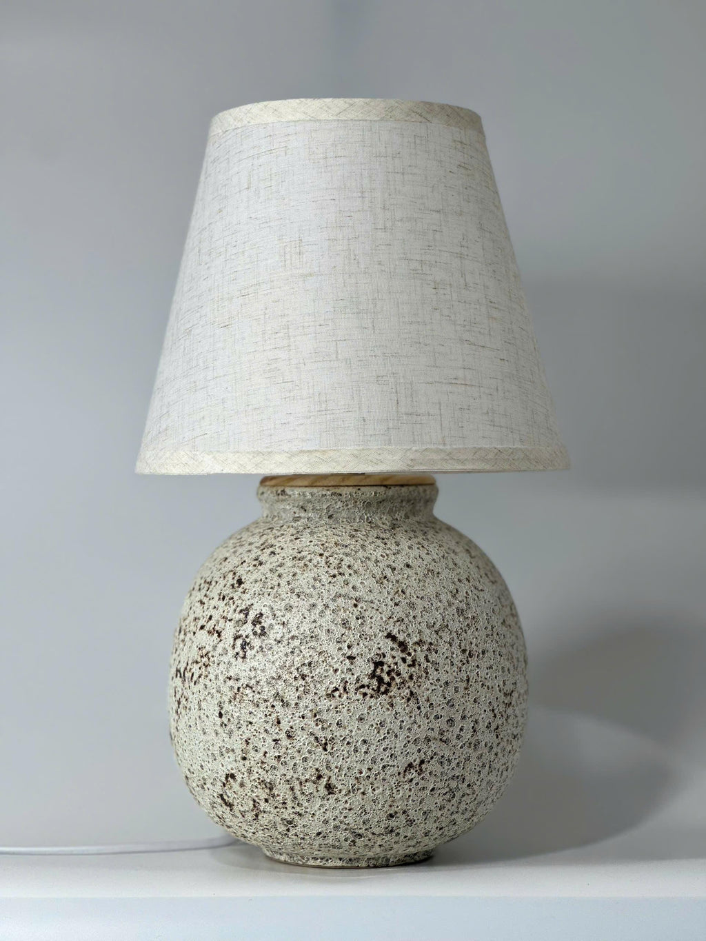 Atlantis Ceramic Table Lamp – Handcrafted Bat Trang Pottery Base with Ancient Ocean Glaze, Inspired by Vessels Raised from the Deep Sea