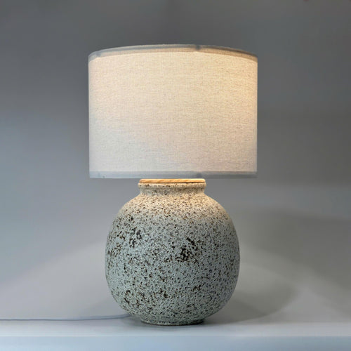 Atlantis Ceramic Table Lamp – Handcrafted Bat Trang Pottery Base with Ancient Ocean Glaze, Inspired by Vessels Raised from the Deep Sea