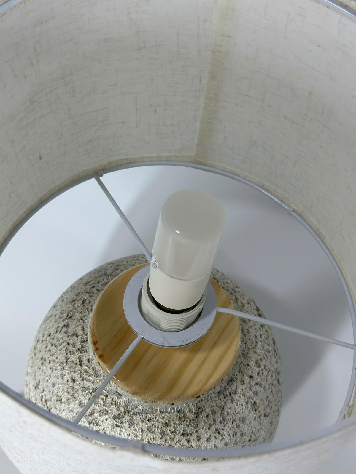 Atlantis Ceramic Table Lamp – Handcrafted Bat Trang Pottery Base with Ancient Ocean Glaze, Inspired by Vessels Raised from the Deep Sea