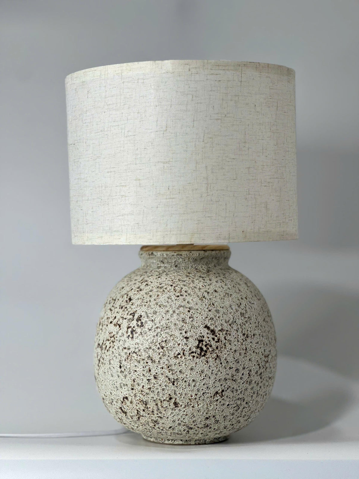 Atlantis Ceramic Table Lamp – Handcrafted Bat Trang Pottery Base with Ancient Ocean Glaze, Inspired by Vessels Raised from the Deep Sea