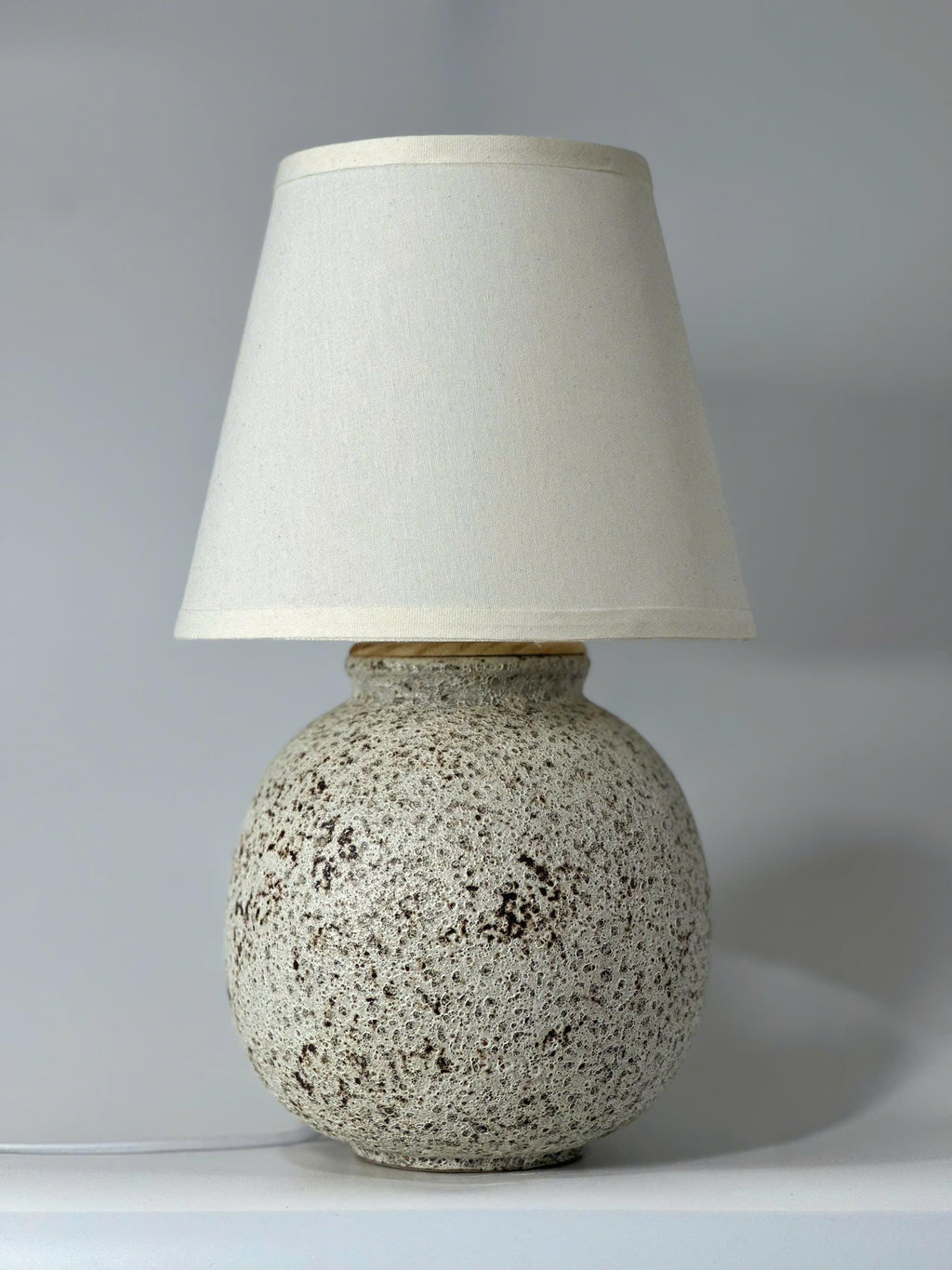 Atlantis Ceramic Table Lamp – Handcrafted Bat Trang Pottery Base with Ancient Ocean Glaze, Inspired by Vessels Raised from the Deep Sea