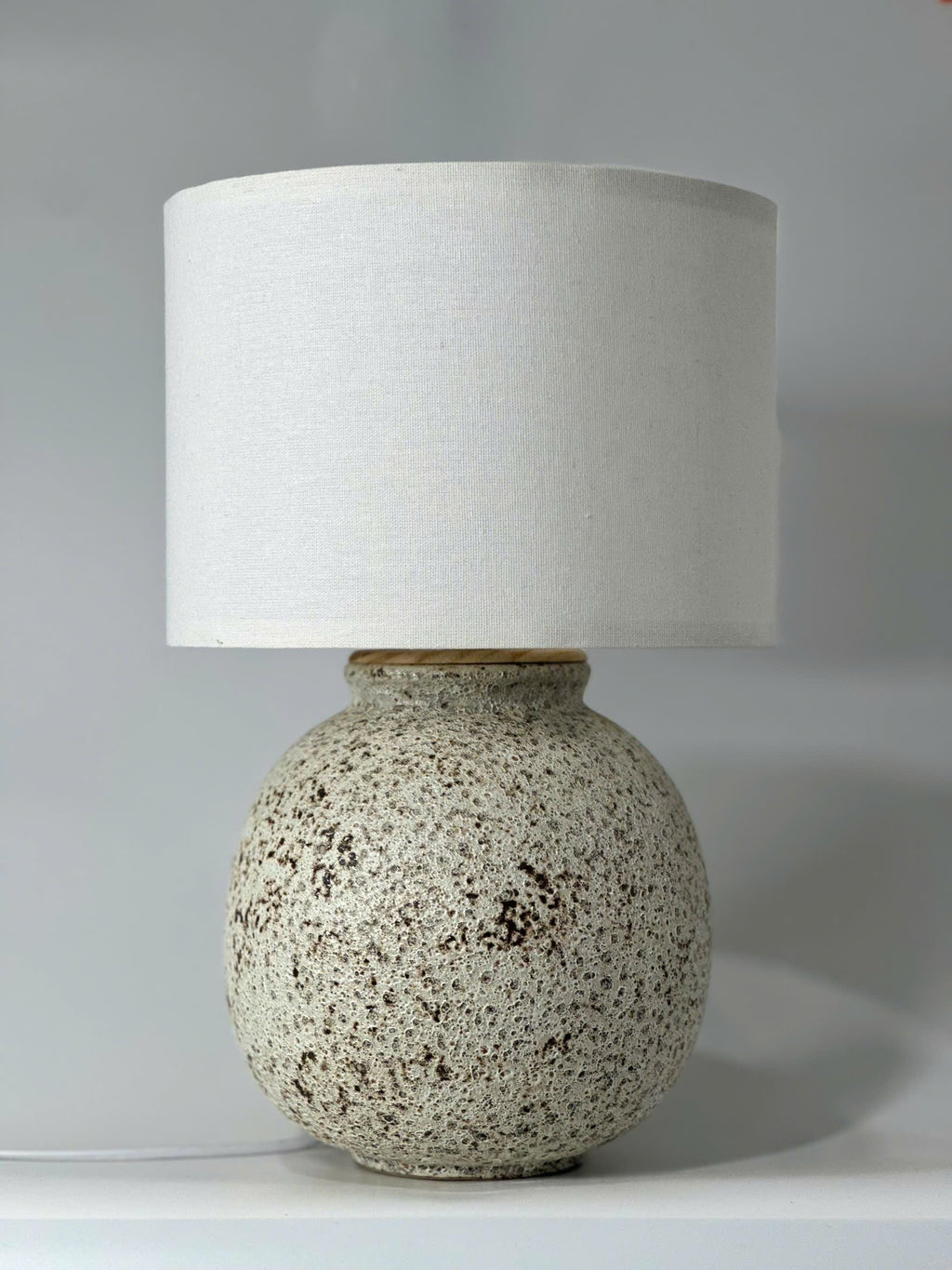 Atlantis Ceramic Table Lamp – Handcrafted Bat Trang Pottery Base with Ancient Ocean Glaze, Inspired by Vessels Raised from the Deep Sea