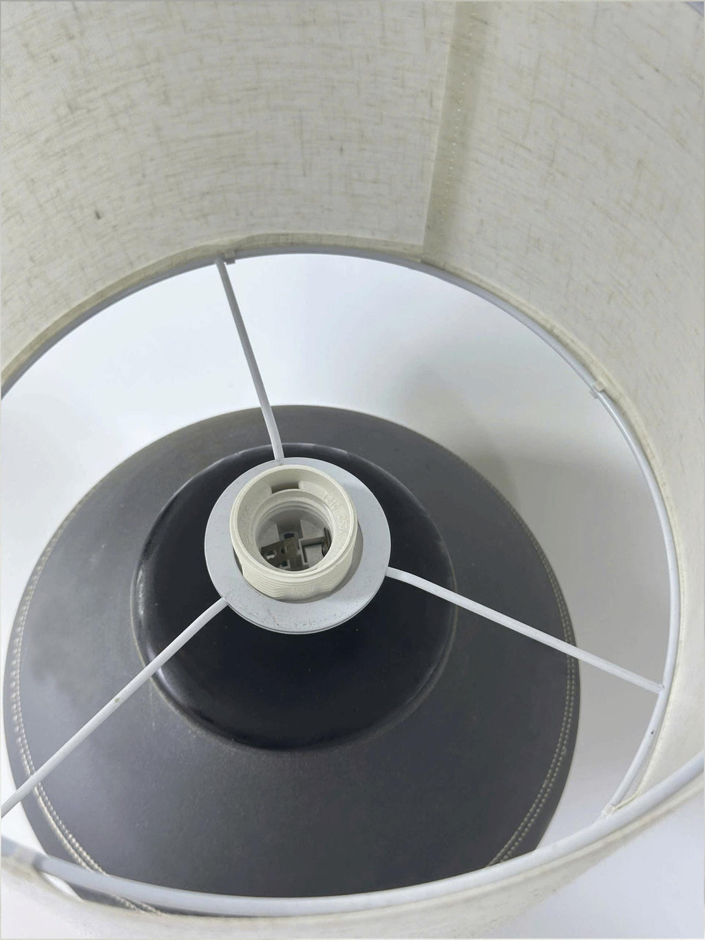 Handmade Ceramic Table Lamp, Wabi-Sabi Silhouette, Fabric Shade, Ambient Glow