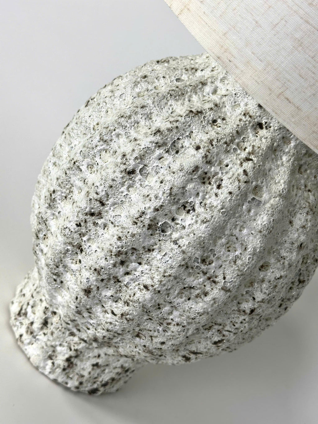 Atlantis Ceramic Table Lamp – Bat Trang Lantern Base, Textured Organic Glaze
