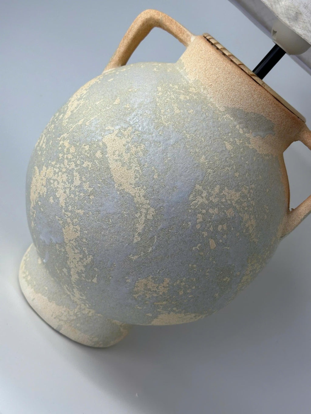 Handmade Ceramic Table Lamp, Wabi-Sabi Charm, Earthy Tones, Japandi Rustic Home Decor