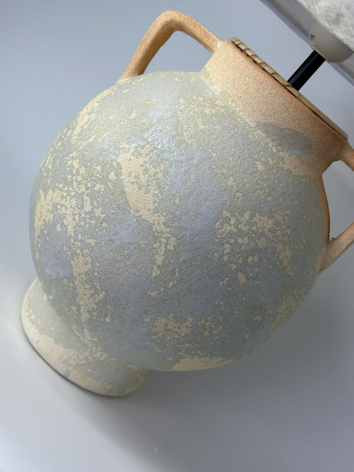 Handmade Ceramic Table Lamp, Wabi-Sabi Charm, Earthy Tones, Japandi Rustic Home Decor