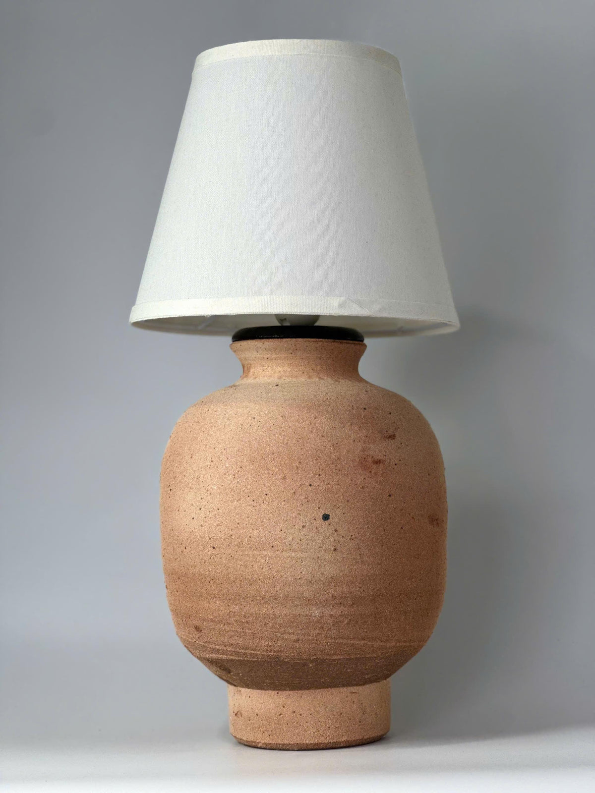Handmade Ceramic Table Lamp, Earthy Tones, Cozy Ambient Glow, Japandi Wabi-Sabi Interiors