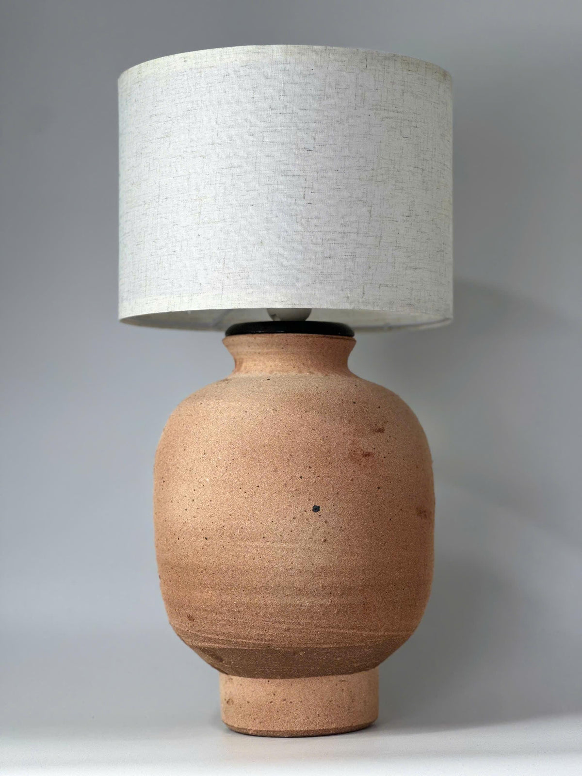 Handmade Ceramic Table Lamp, Earthy Tones, Cozy Ambient Glow, Japandi Wabi-Sabi Interiors