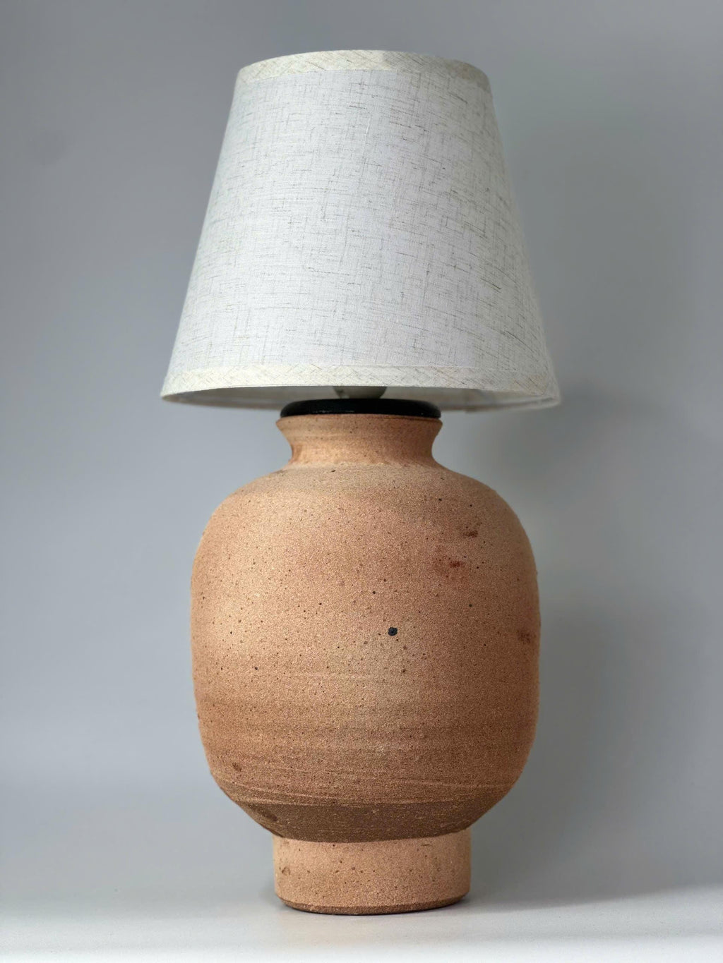 Handmade Ceramic Table Lamp, Earthy Tones, Cozy Ambient Glow, Japandi Wabi-Sabi Interiors