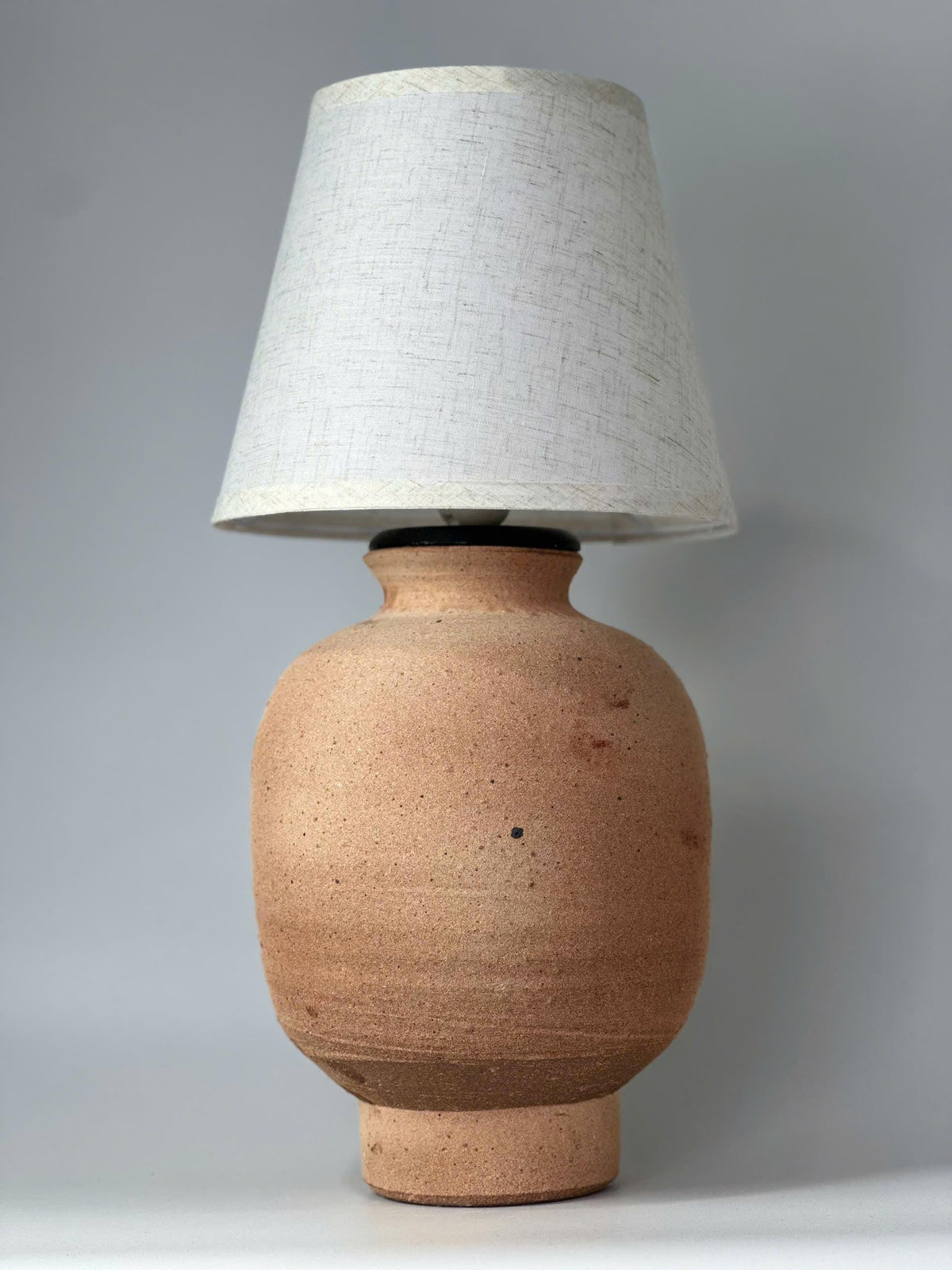 Handmade Ceramic Table Lamp, Earthy Tones, Cozy Ambient Glow, Japandi Wabi-Sabi Interiors