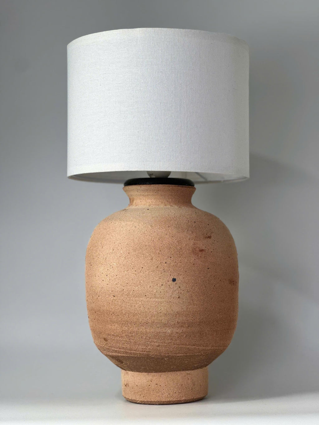 Handmade Ceramic Table Lamp, Earthy Tones, Cozy Ambient Glow, Japandi Wabi-Sabi Interiors