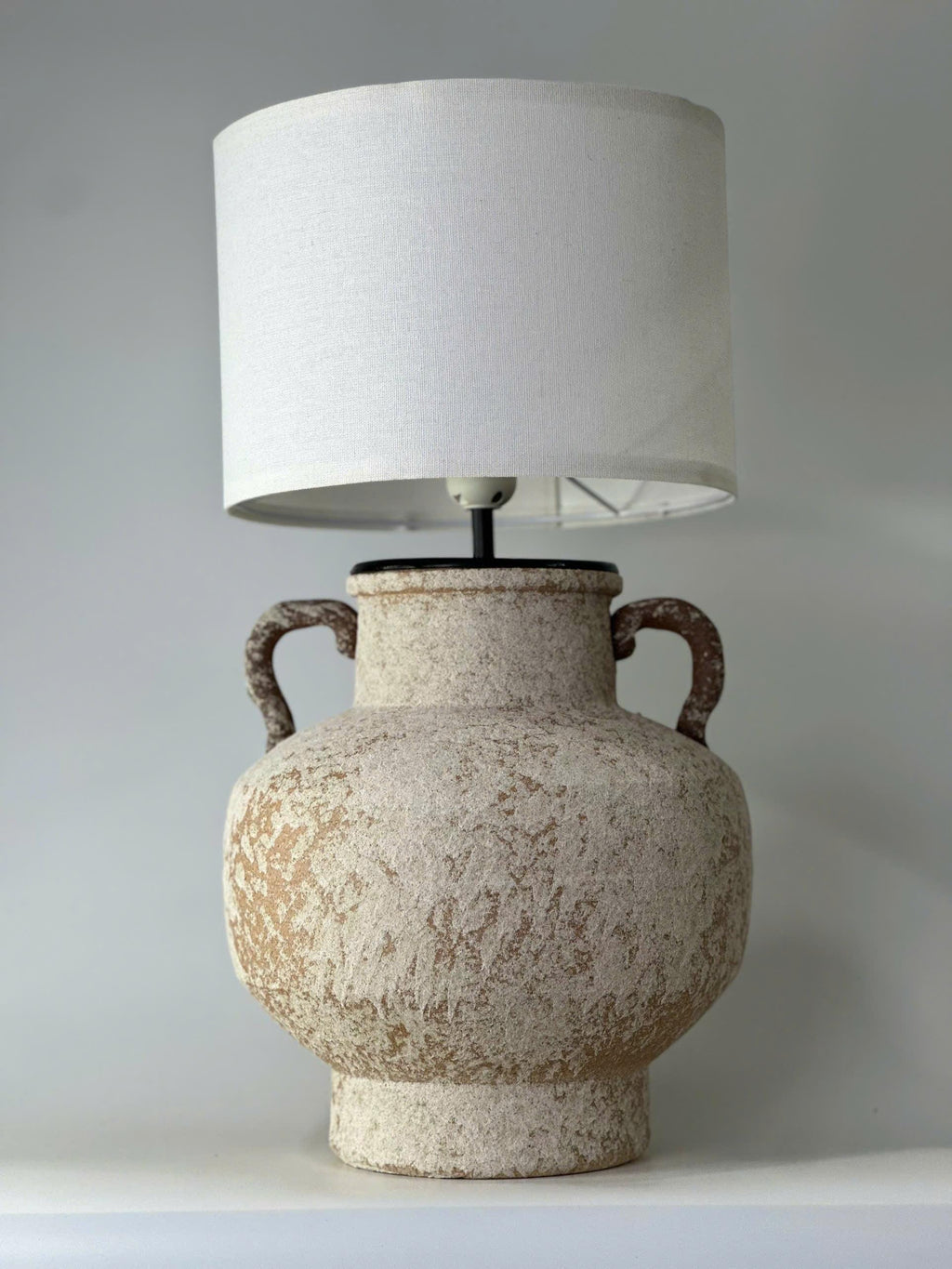 Handmade Rustic Ceramic Table Lamp | Wabi-Sabi Pottery Lamp | Japandi Bedside Lamp | Organic Modern Accent Lighting