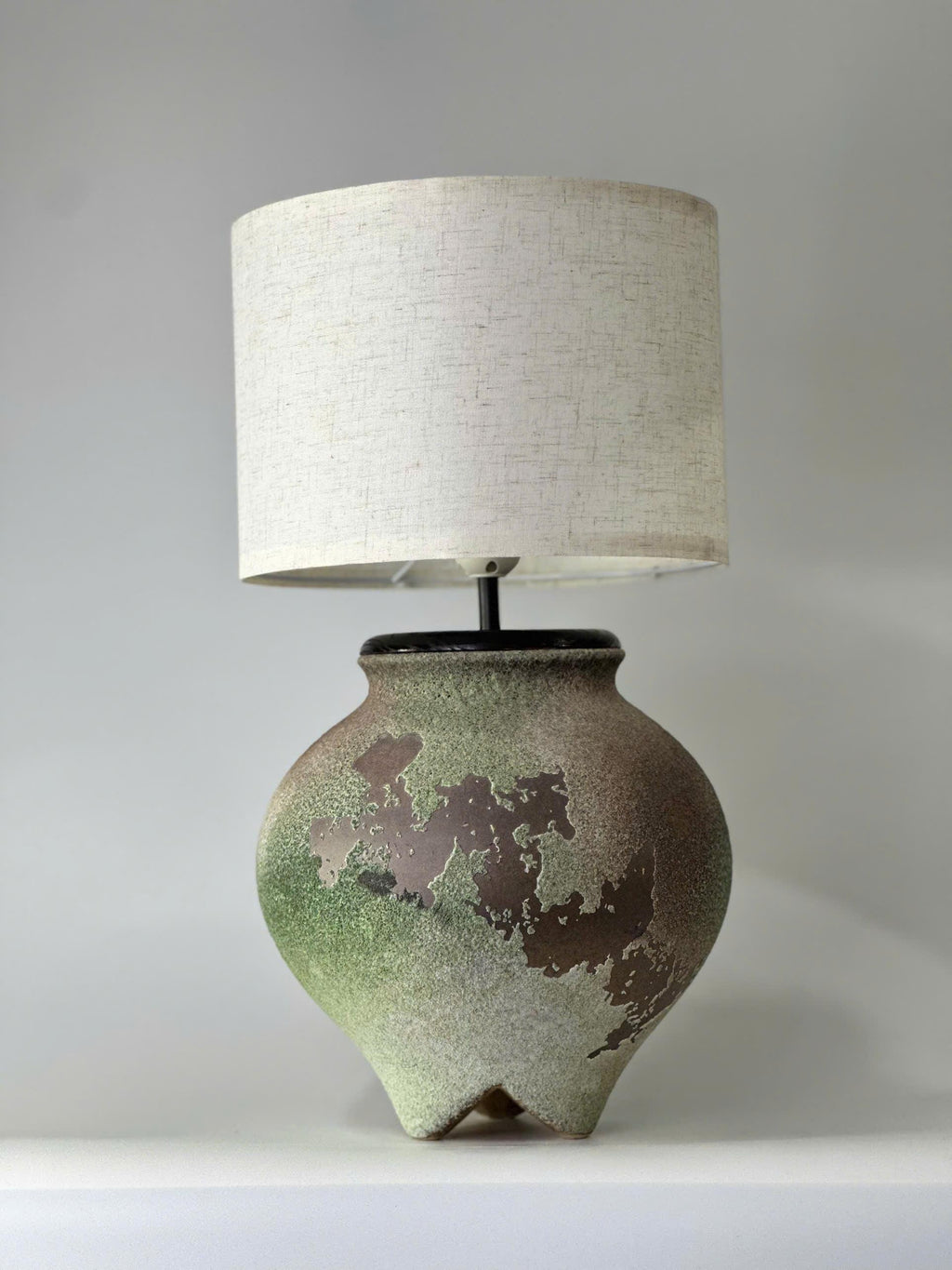 Handmade Rustic Ceramic Table Lamp | Wabi-Sabi Pottery Lamp | Japandi Bedside Lamp | Organic Modern Accent Lighting