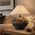 Rustic Handmade Ceramic Table Lamp | Wabi-Sabi Pottery Table Lamp | Organic Modern Bedside Lamp | Artisan Accent Lighting