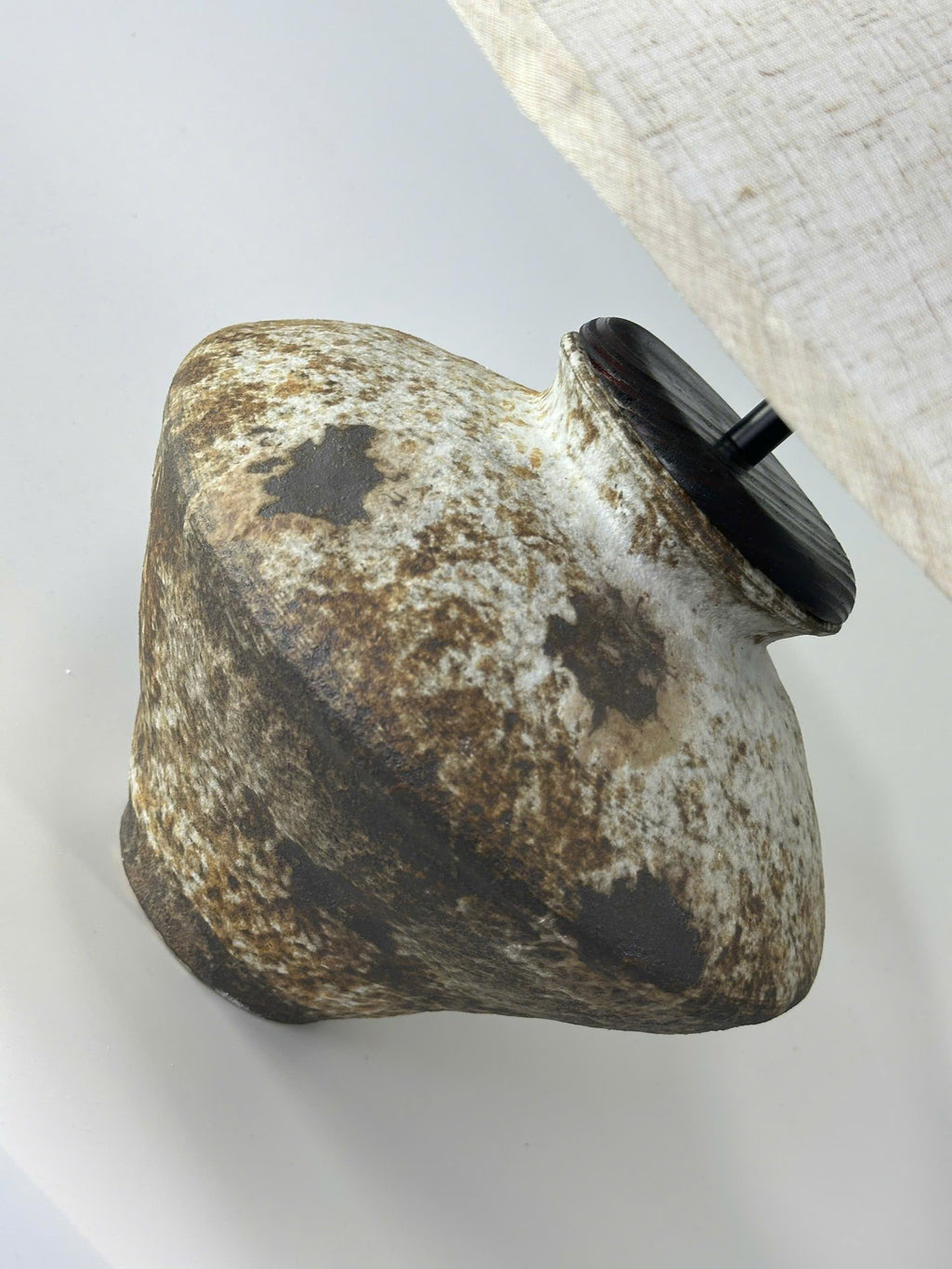 Rustic Handmade Ceramic Table Lamp | Wabi-Sabi Pottery Lamp | Primitive Rustic Bedside Lamp | Organic Modern Accent Lighting