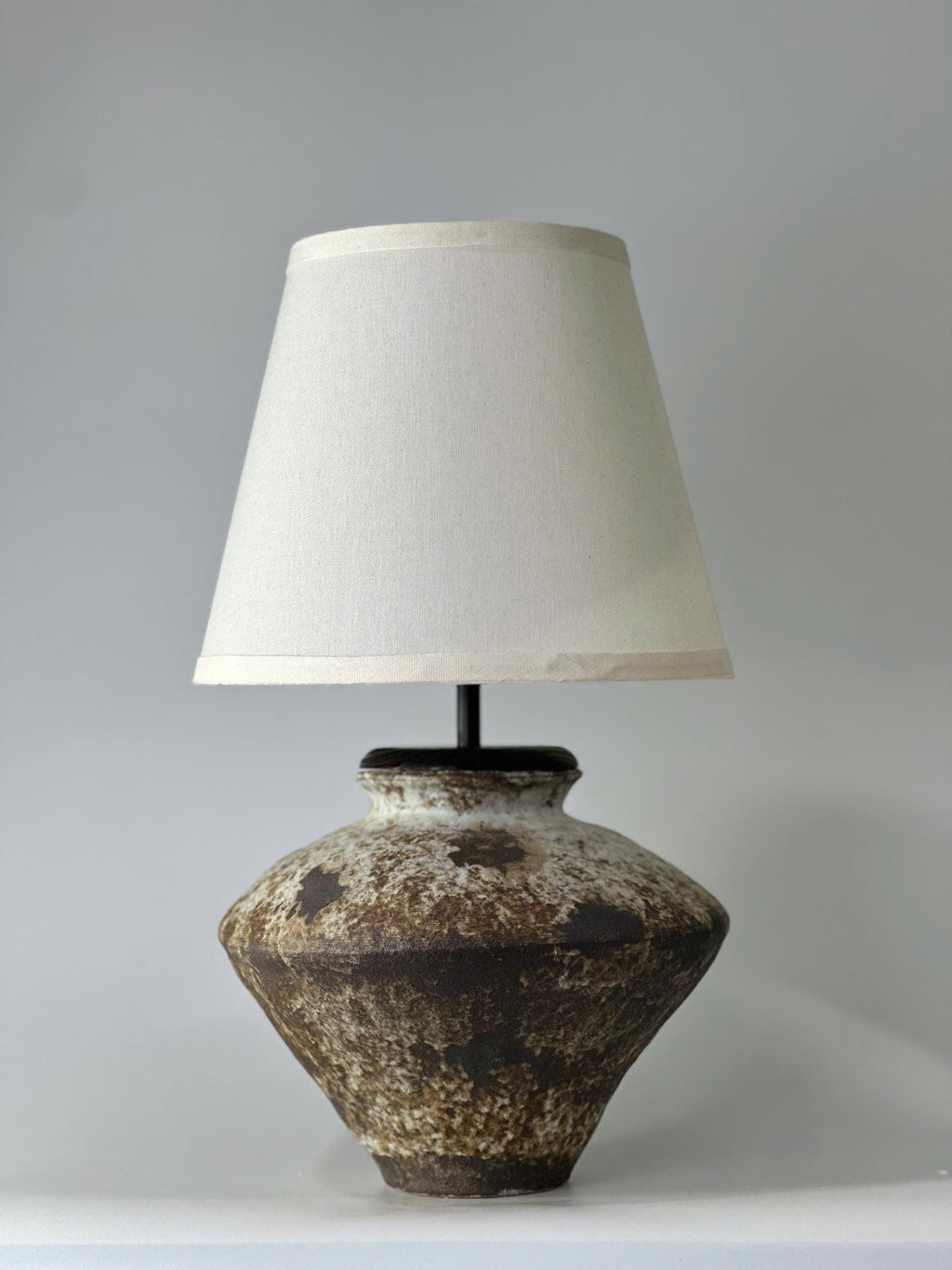 Rustic Handmade Ceramic Table Lamp | Wabi-Sabi Pottery Lamp | Primitive Rustic Bedside Lamp | Organic Modern Accent Lighting
