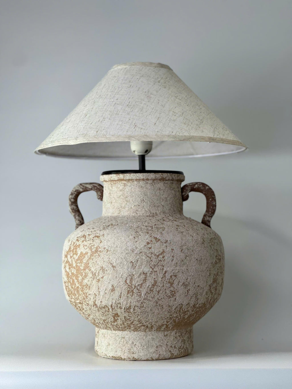 Handmade Rustic Ceramic Table Lamp | Wabi-Sabi Pottery Lamp | Japandi Bedside Lamp | Organic Modern Accent Lighting