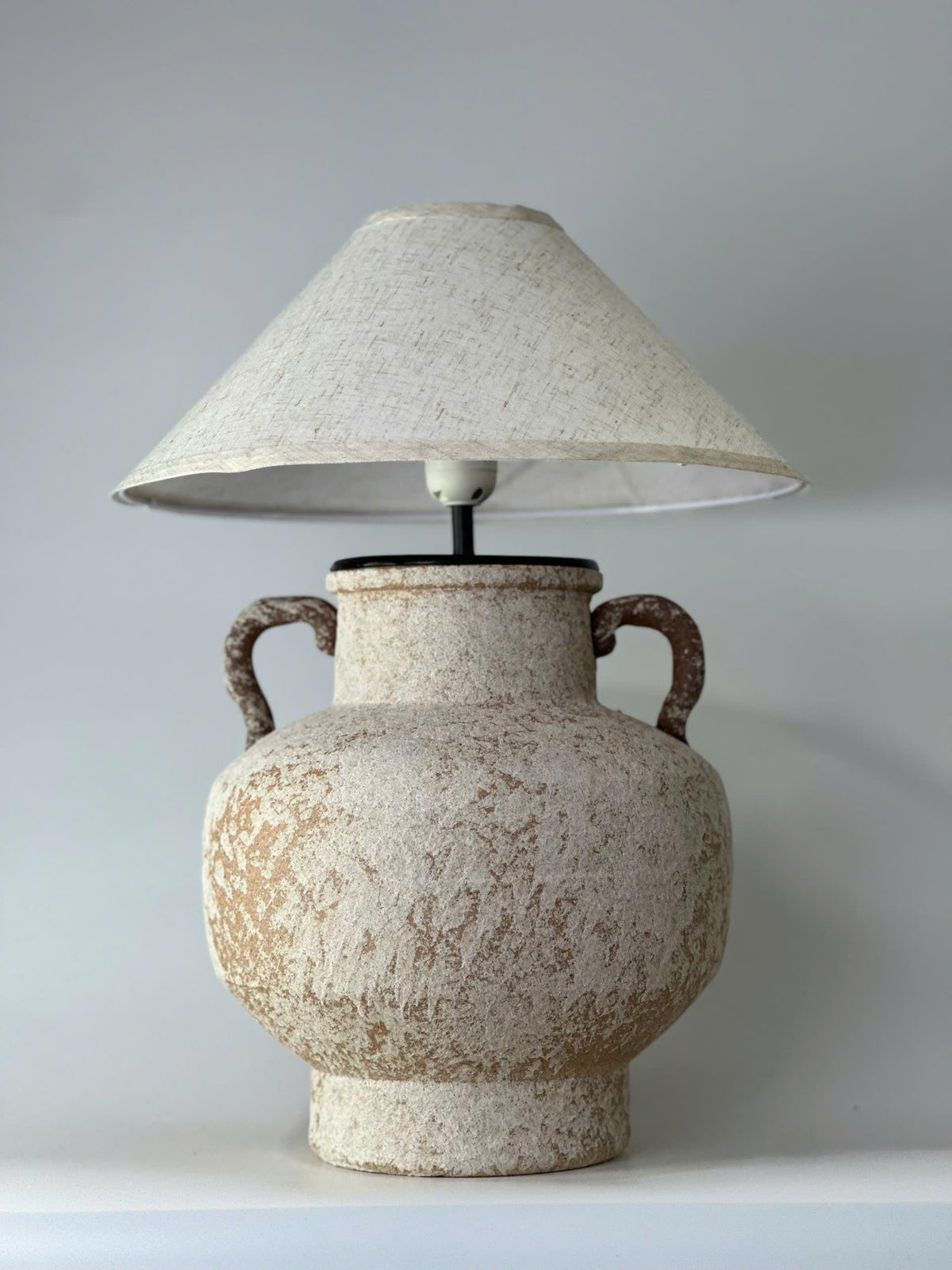 Handmade Rustic Ceramic Table Lamp | Wabi-Sabi Pottery Lamp | Japandi Bedside Lamp | Organic Modern Accent Lighting