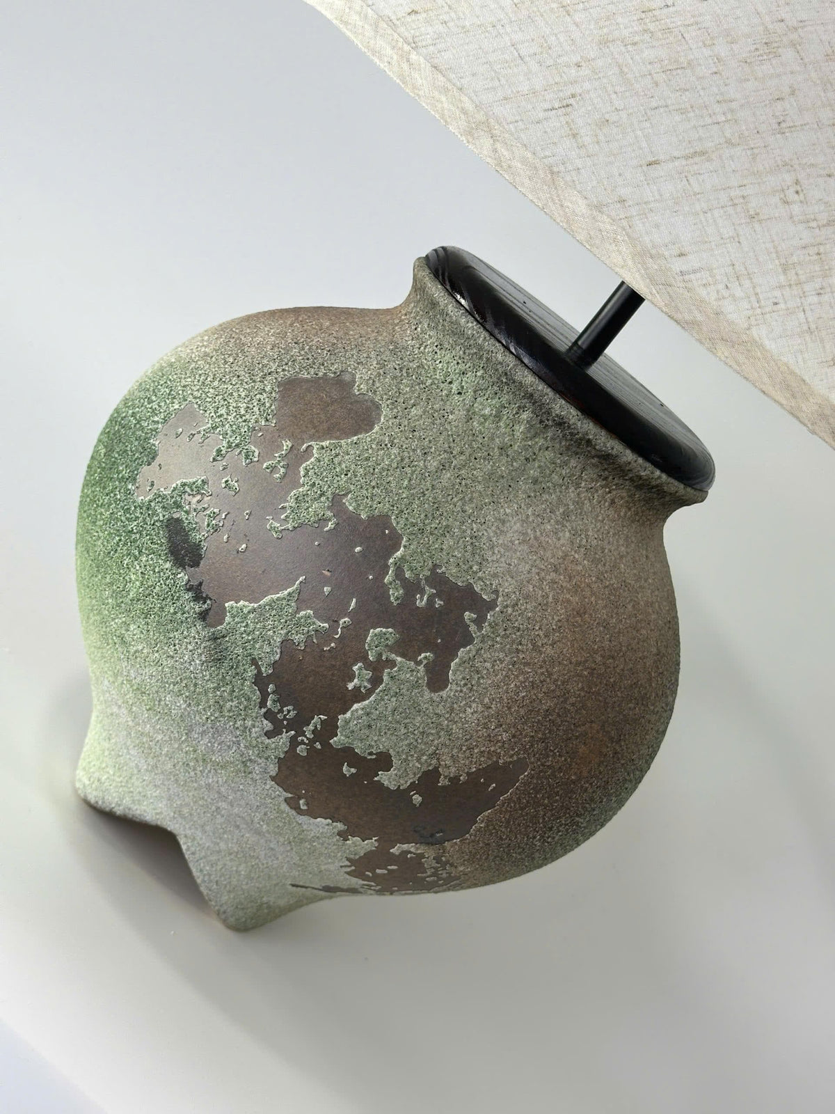 Handmade Rustic Ceramic Table Lamp | Wabi-Sabi Pottery Lamp | Japandi Bedside Lamp | Organic Modern Accent Lighting