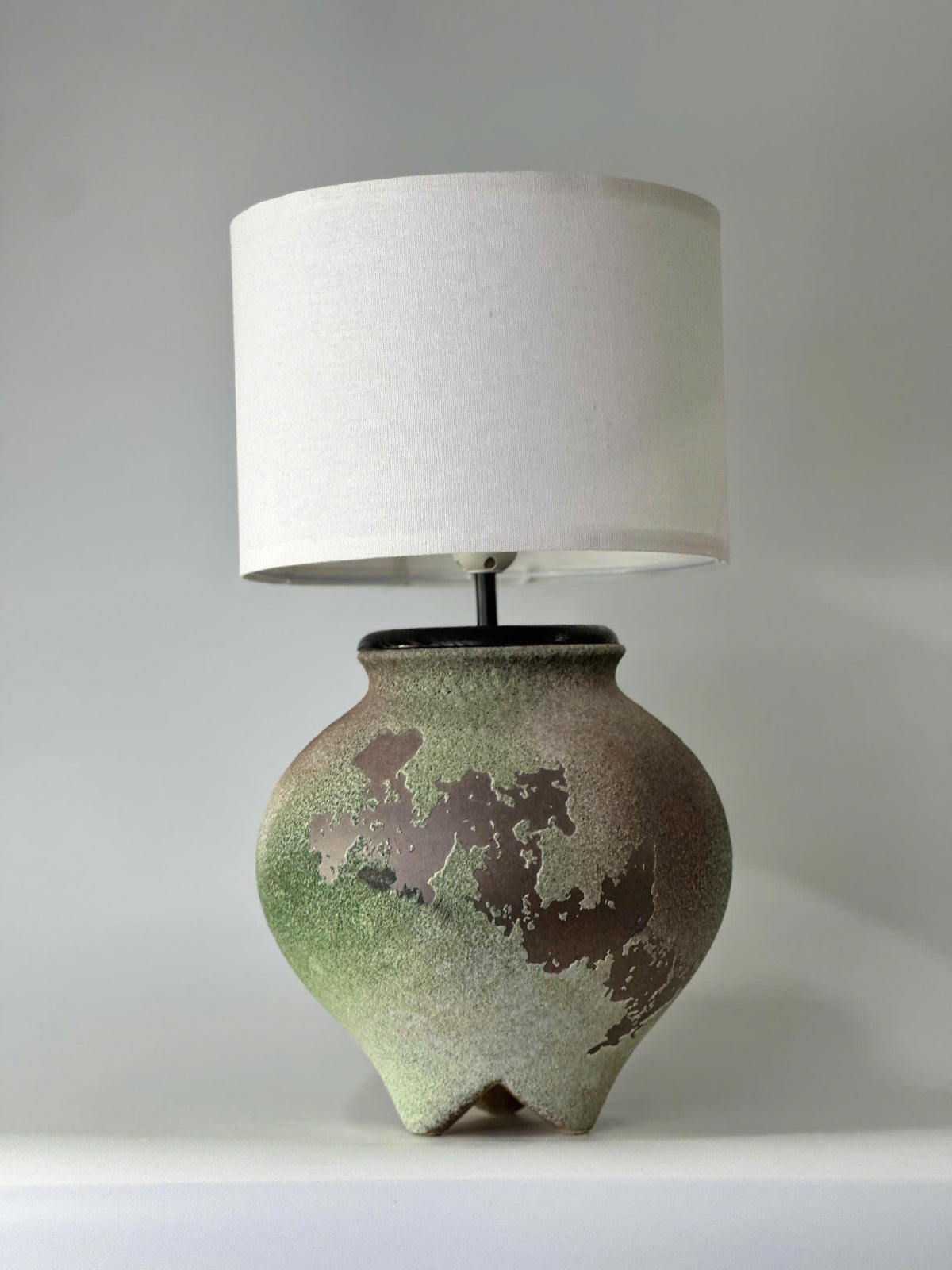 Handmade Rustic Ceramic Table Lamp | Wabi-Sabi Pottery Lamp | Japandi Bedside Lamp | Organic Modern Accent Lighting