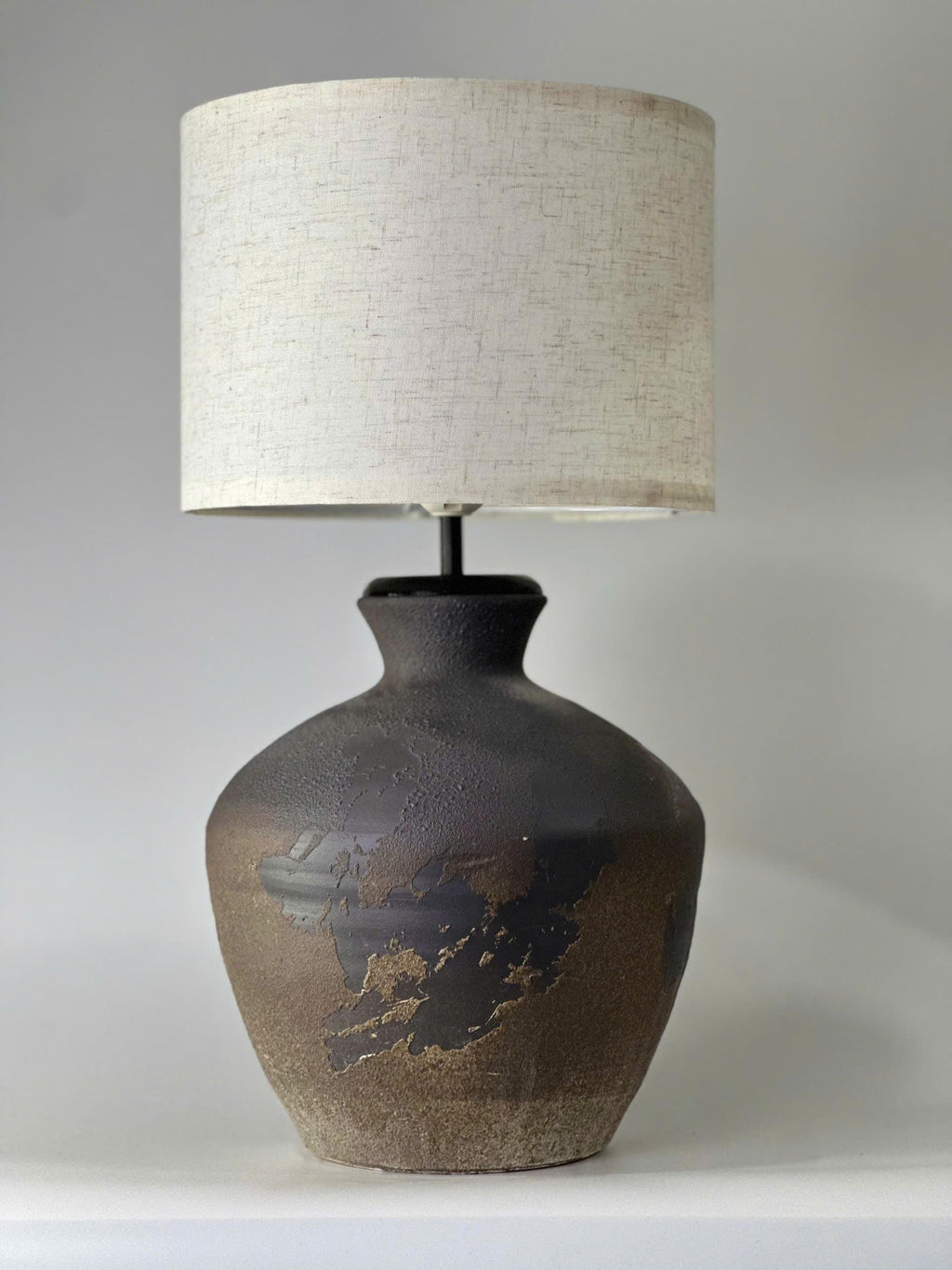 Handmade Rustic Ceramic Table Lamp | Wabi-Sabi Pottery Accent Lighting