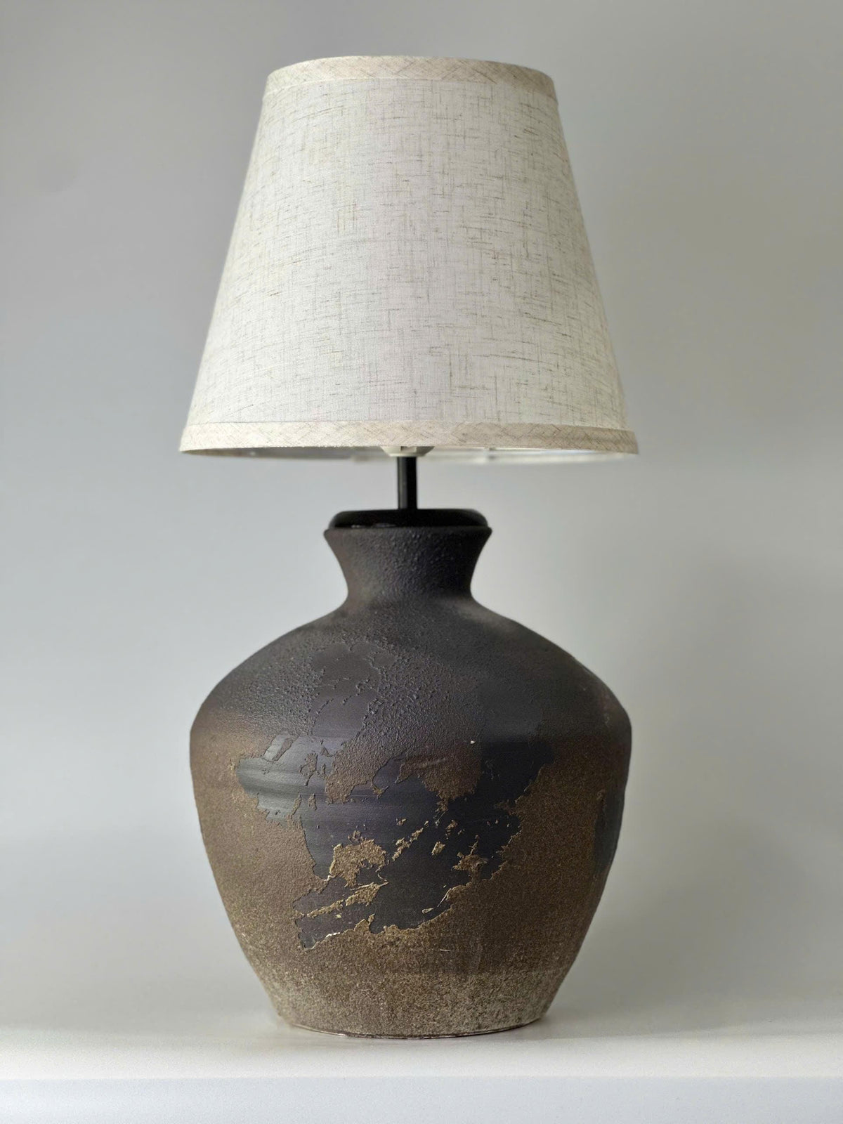 Handmade Rustic Ceramic Table Lamp | Wabi-Sabi Pottery Accent Lighting