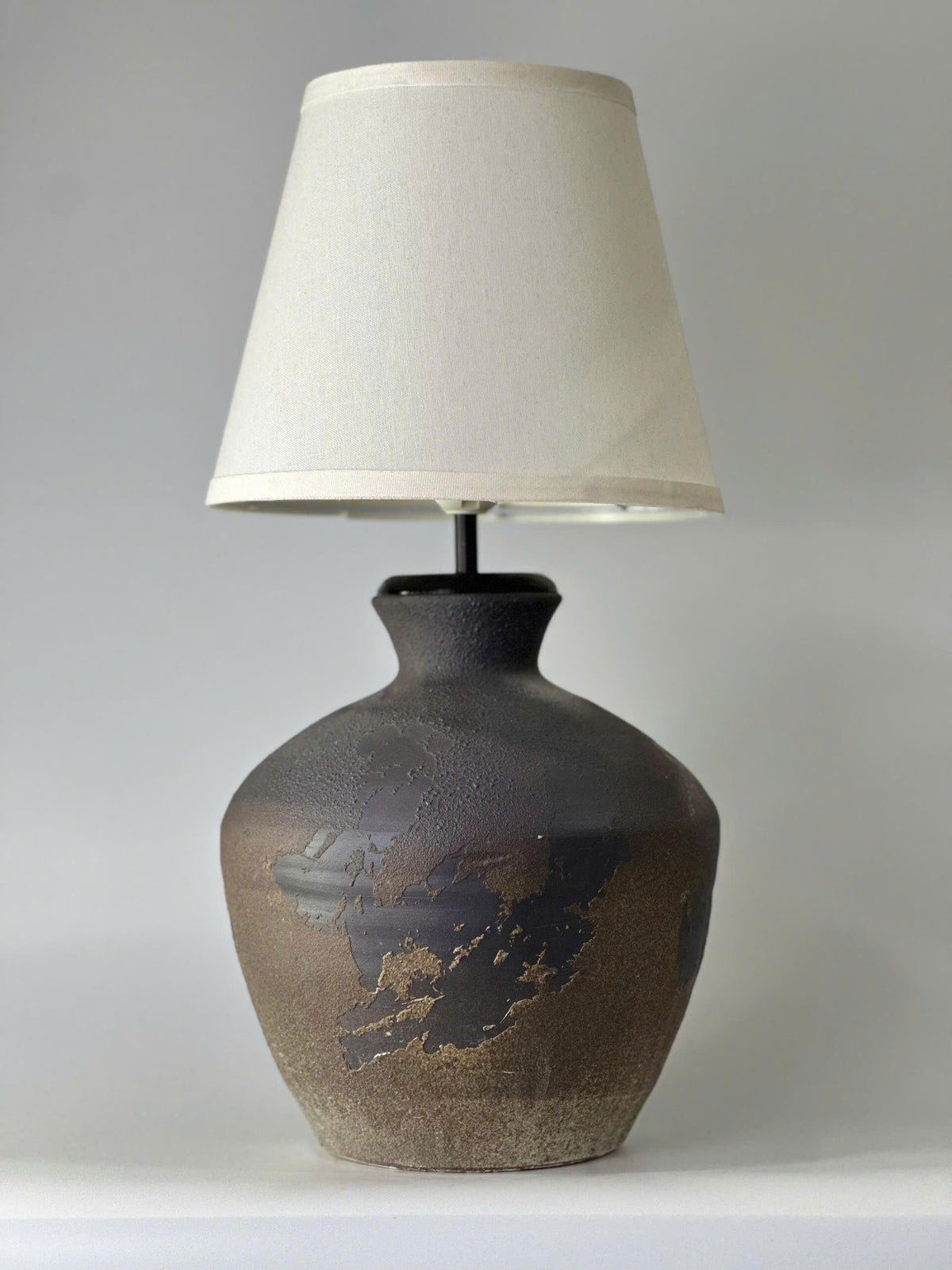 Handmade Rustic Ceramic Table Lamp | Wabi-Sabi Pottery Accent Lighting